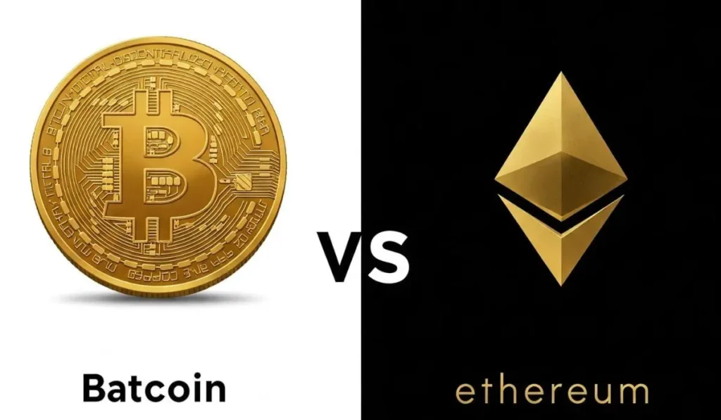 बिटकॉइन (Bitcoin) और इथेरियम (Ethereum) में क्या अंतर है